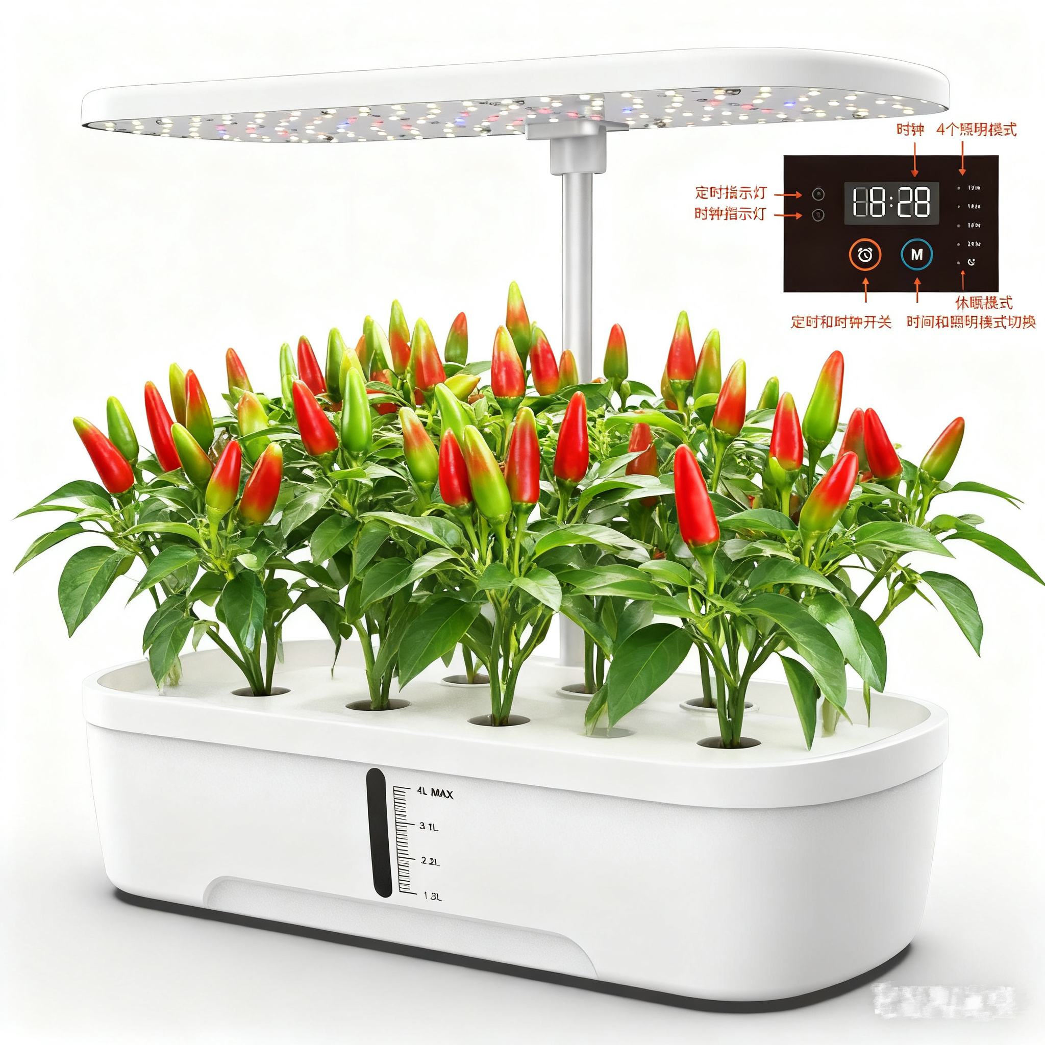 12-hole Display Screen Modern Smart Electronic Hydroponics System for Home Vegetable Seed Cultivation Indoor Hydroponics System