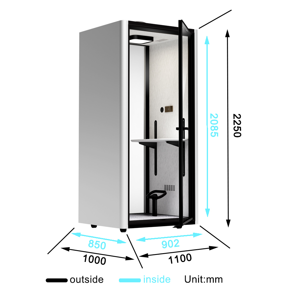 Modern Design Oem/Odm Portable Small Phone Booth Tiny Single Office Pod Indoor