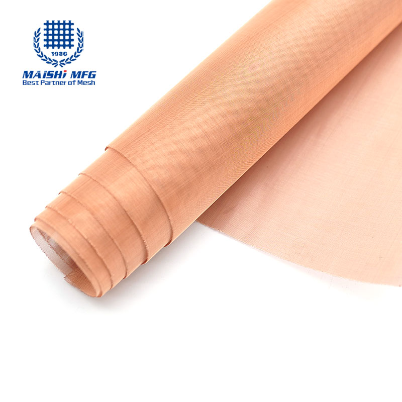99.9% Pure Copper Mesh for EMI RFI Shielding, 100 200 Mesh Red Copper Wire Mesh for Faraday Cage