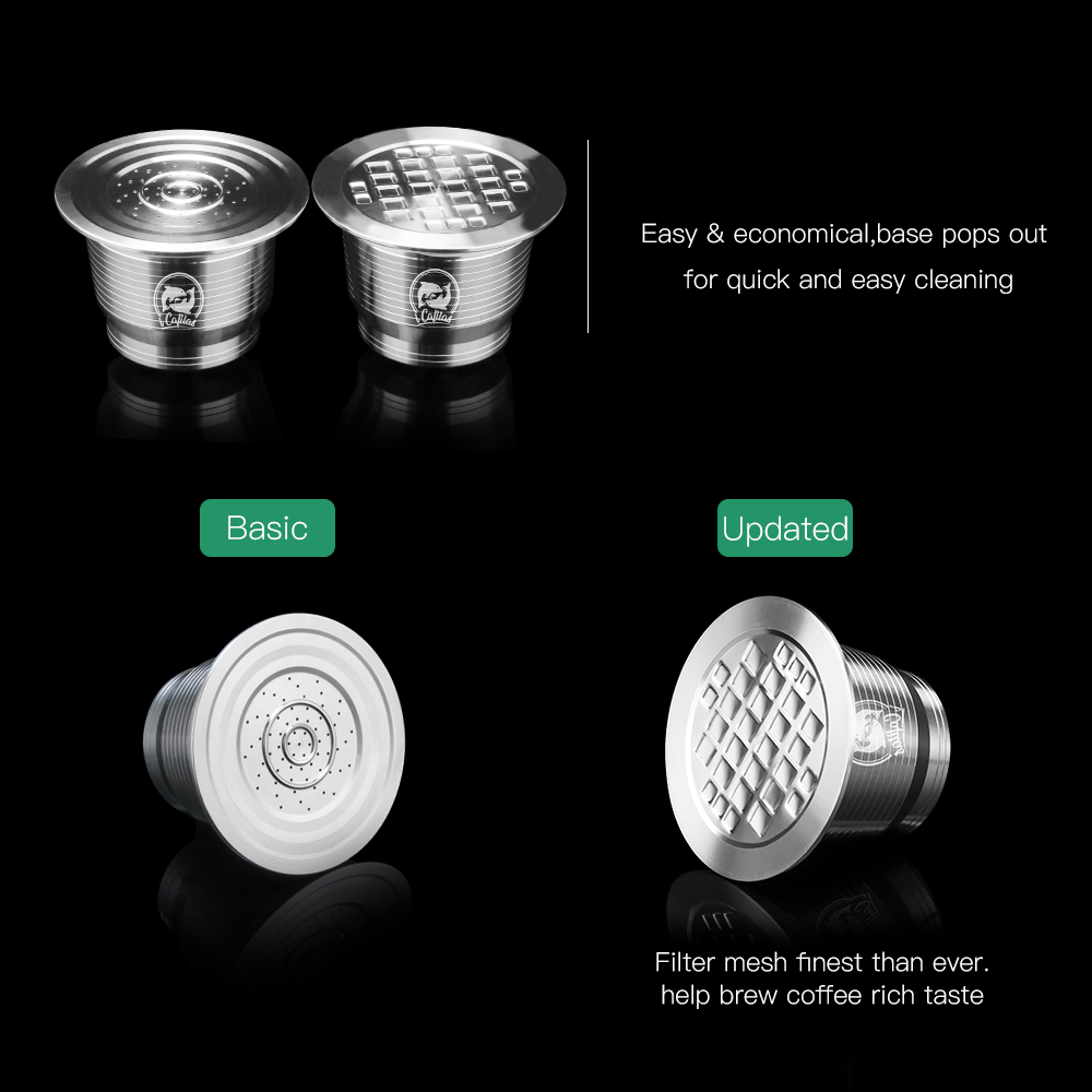 Reusable Refillable Metal Nespresso Stainless Steel Coffee Capsule