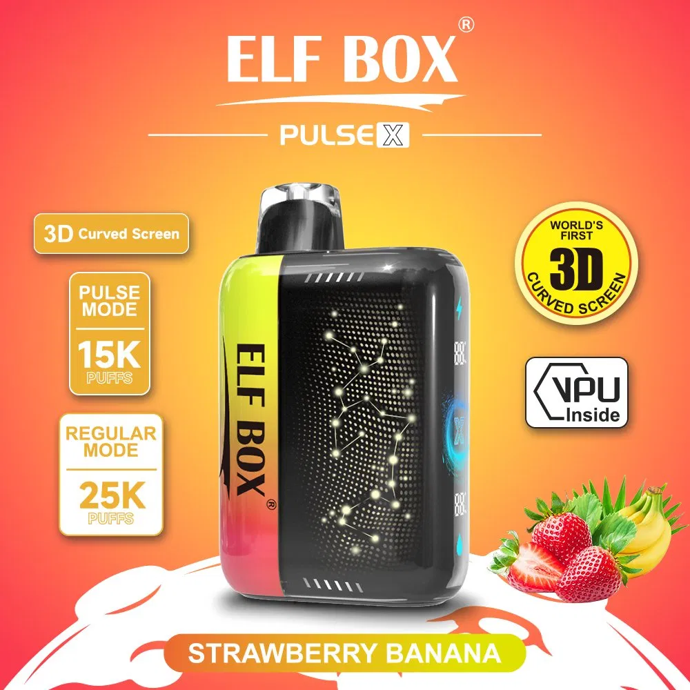 Eco-Friendly Grape Ice Flavor E-Cigarette Disposable Vapes Elf Box Pulse X 25000 Puffs Vape