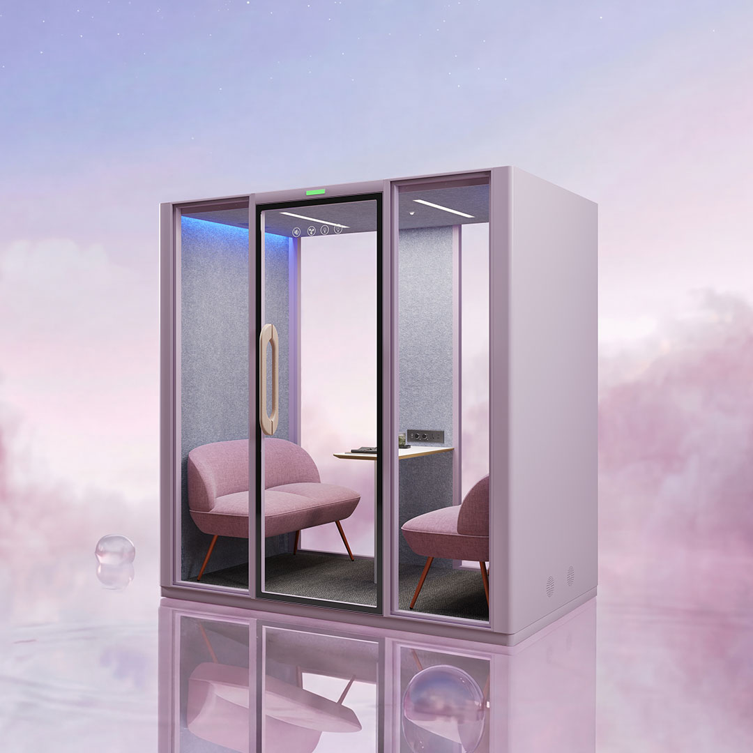 Modern Movable Outdoor Office Pods with LED Lighting Dual Ventilation Easy Installation-Capsule Space Pod