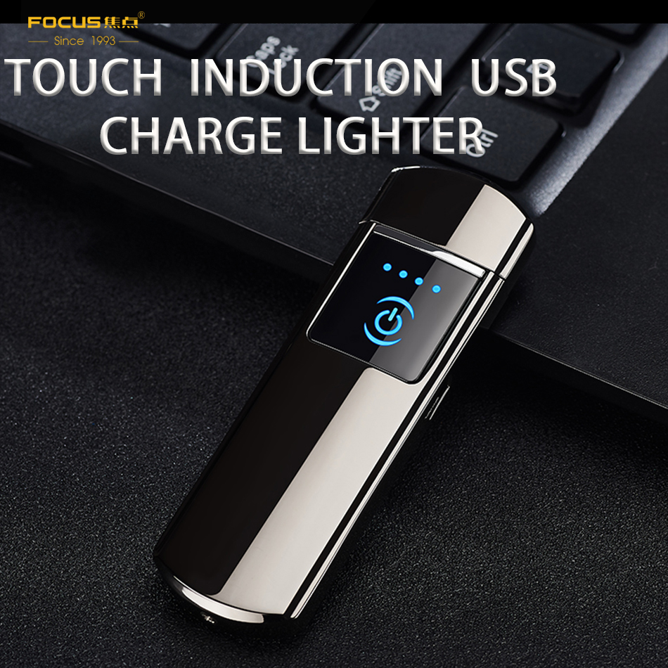YQ041 ThinTouch Screen Double-sided USB Hot Sales Rechargeable Flameless Electronic Cigarette Made in China Usb Lighter
