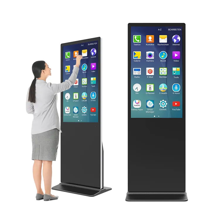 Indoor Interactive Kiosk Touch Screen Vertical Display Digital Signage Floor Stand For Elevator Advertising Text Display