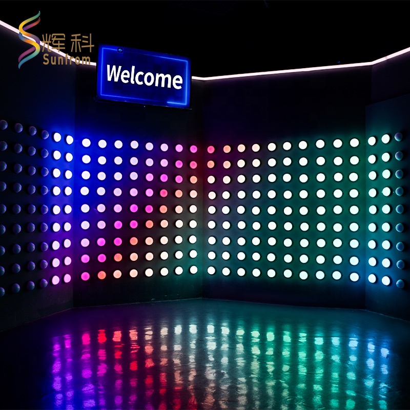 Indoor Team Building Indoor Time-Limited Hand-Eye Led Light Button Activate Push for Party Room Play Arena Button Active Game