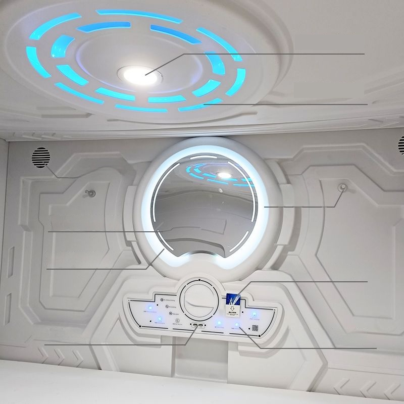 Luxury Smart Capsule Pod for Hotel Hostel Dormitory Single Sleeping Cabin Soundproof Space Saving Sleep Pod