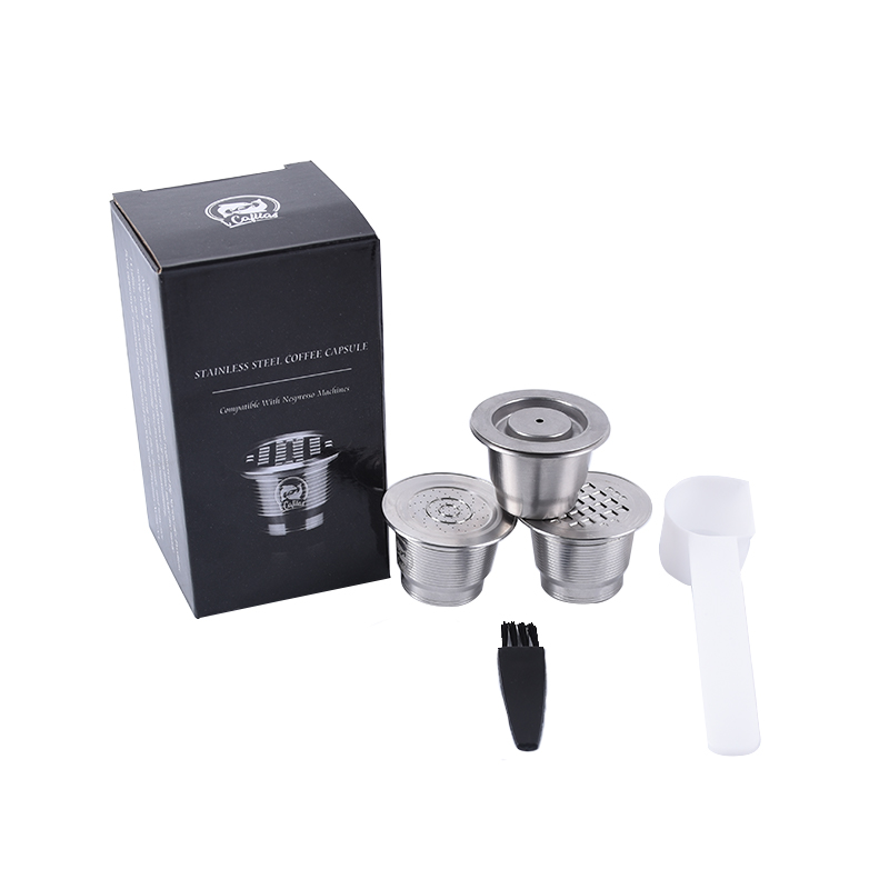 Reusable Stainless Steel Refillable Coffee Capsule Pods Compatible with for Machines Eco-Friendly Rich Espresso