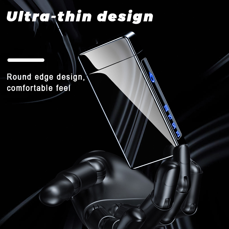 Wholesale Flameless Custom Electric Cigarette USB Type C Rechargeable Metal Plasma Arc Lighter with USB-C Gift Box for Occasions