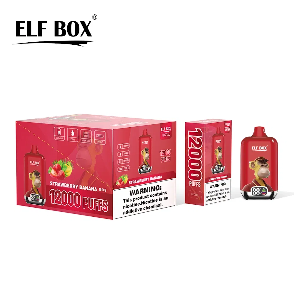 Factory Vape Shop Supply Elf Box Digital 12000puffs Disposable Vape Pod E Cigarette Wholesale Pen Style E-Cigarette Disposable Vape