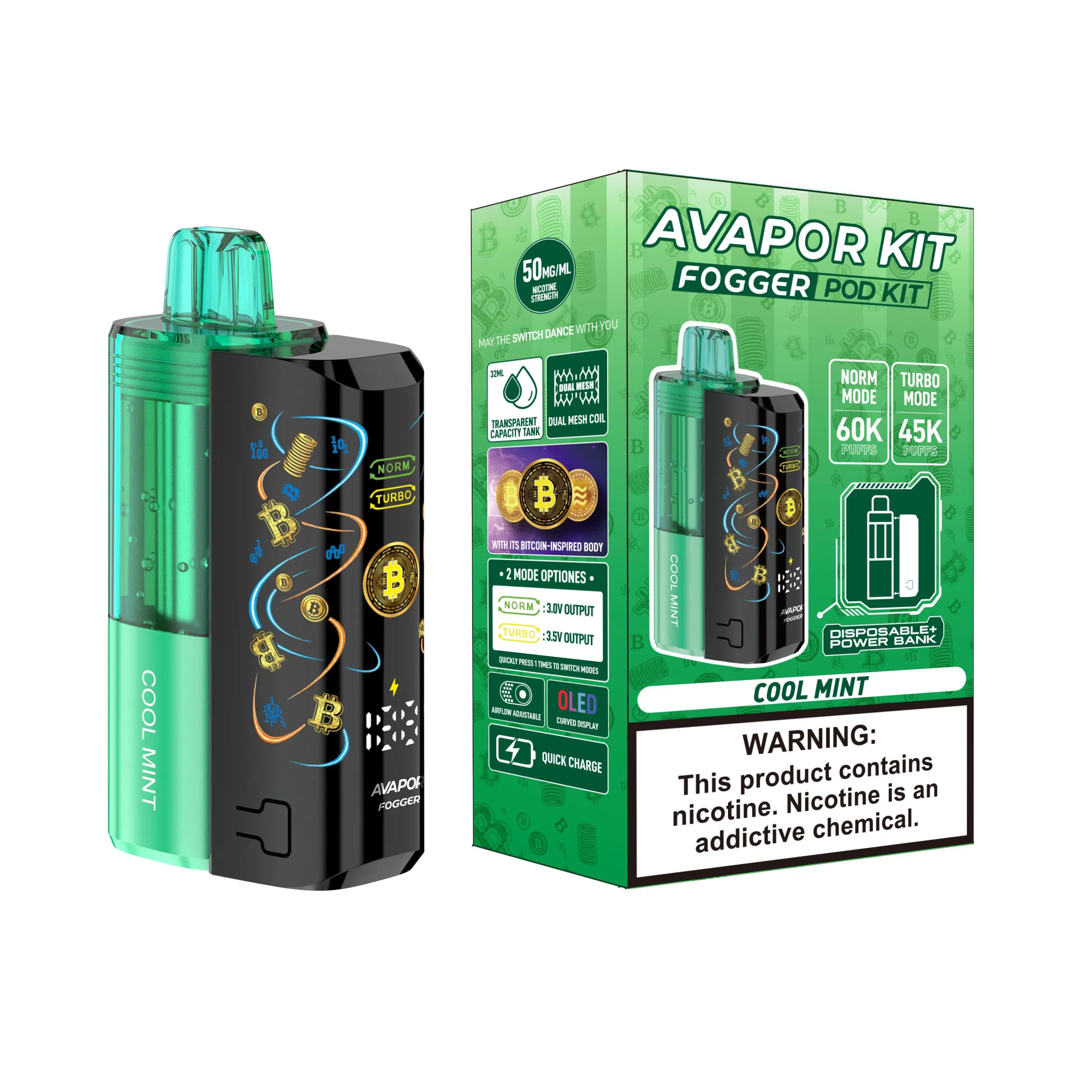 EU Warehouse 60K Puff Bar Disposable Ecig Digital Display Vapor Prefilled Pod Empty Avapor Fogger Brand OEM ODM Katowice Poland Solo Vape E Shisha Hookah Vaper