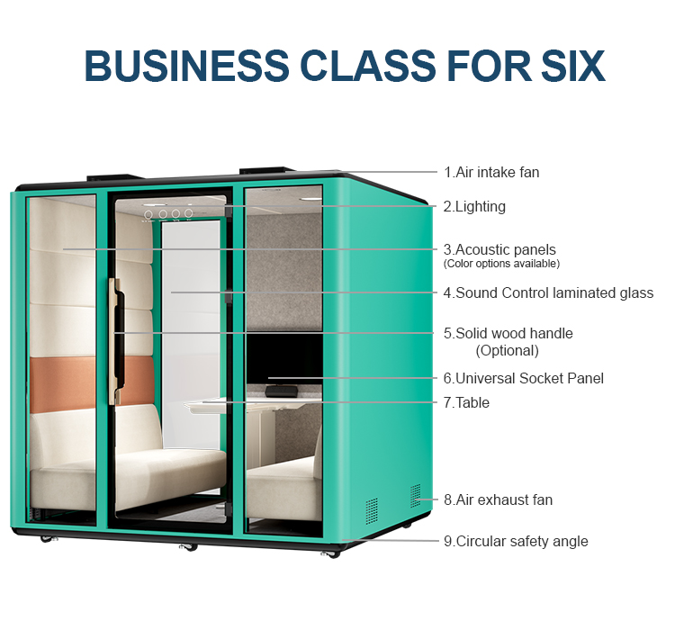 Six-person Soundproof Booth