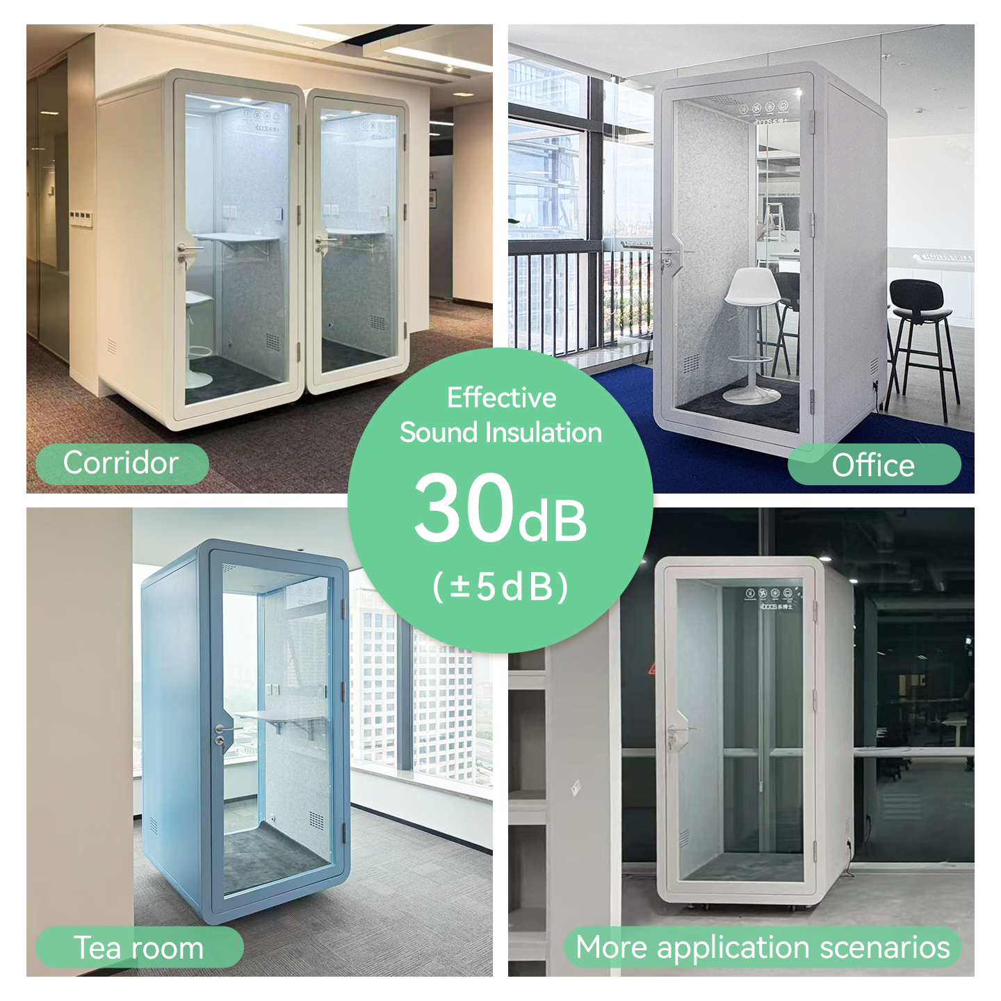Dr. Le Compact Office Phone Booth Soundproof Acoustic Silent Pod Space-saving Privacy Work Pod Studios Hotel Use Office Pods