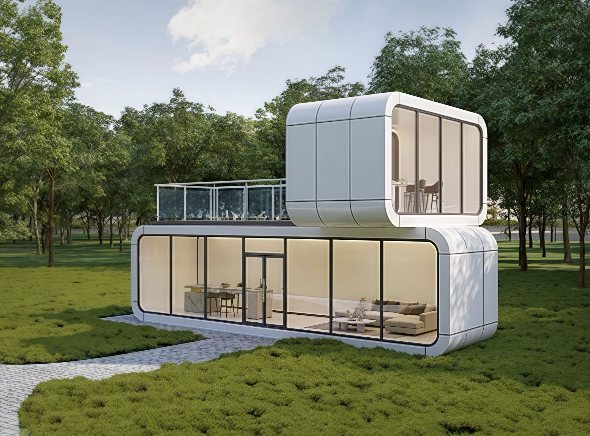Stylish Compact Foldable Prefab Mobile Capsule Pod Luxury Outdoor Living Unit for Holiday Park Glamping Farmstay Tourism Lodge