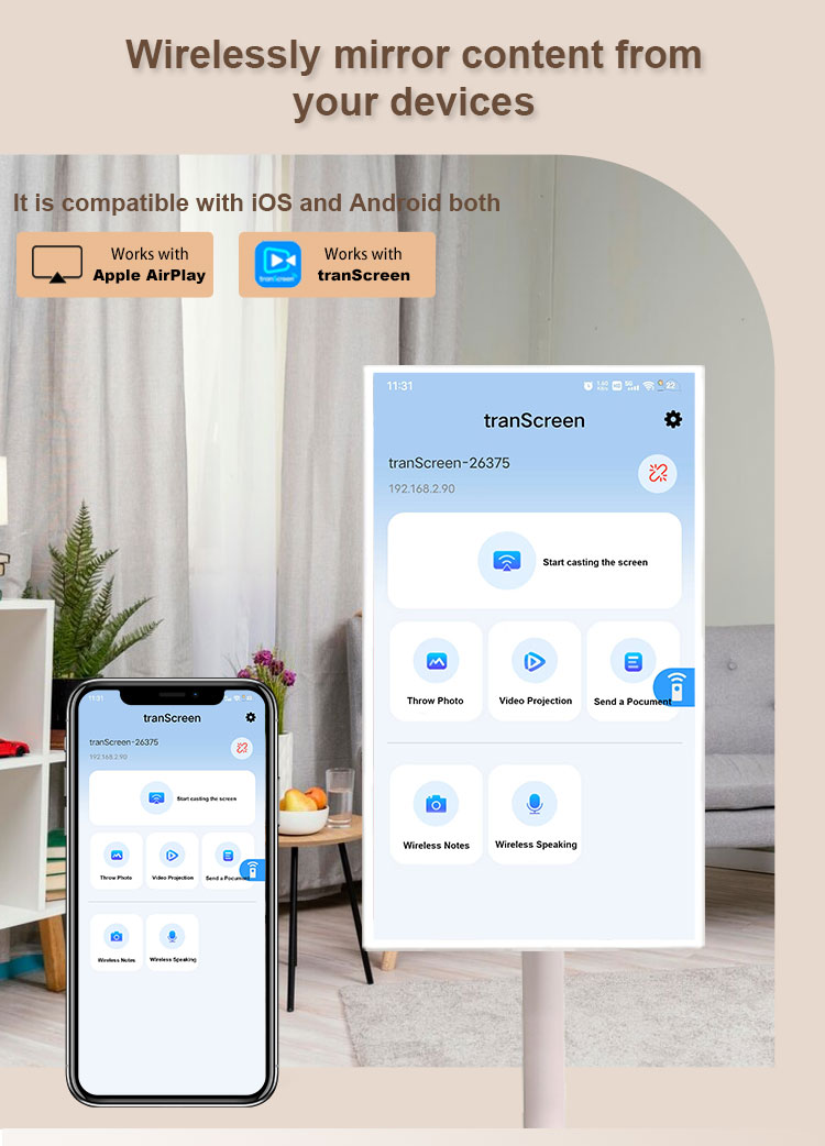 10-point Touch Mobile TV Screen