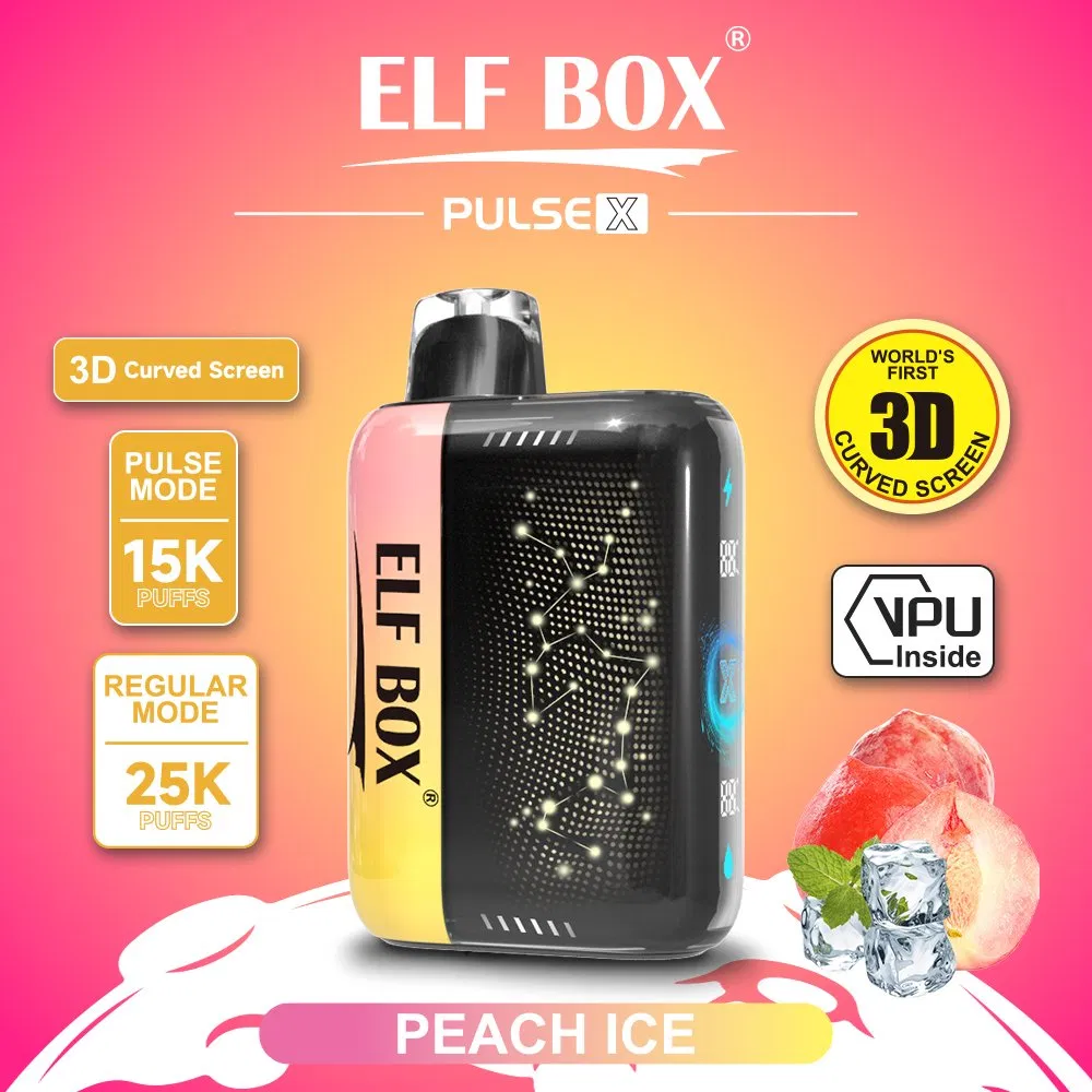 Eco-Friendly Grape Ice Flavor E-Cigarette Disposable Vapes Elf Box Pulse X 25000 Puffs Vape