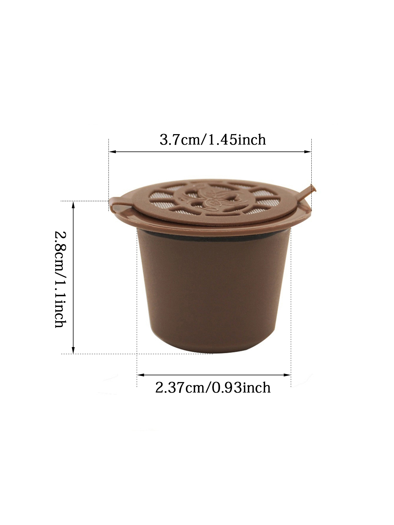 Universal 6 Pods Reusable Metal Coffee Filter System Wareset Cafe Refillable Capsules with Cup Refilling Cap