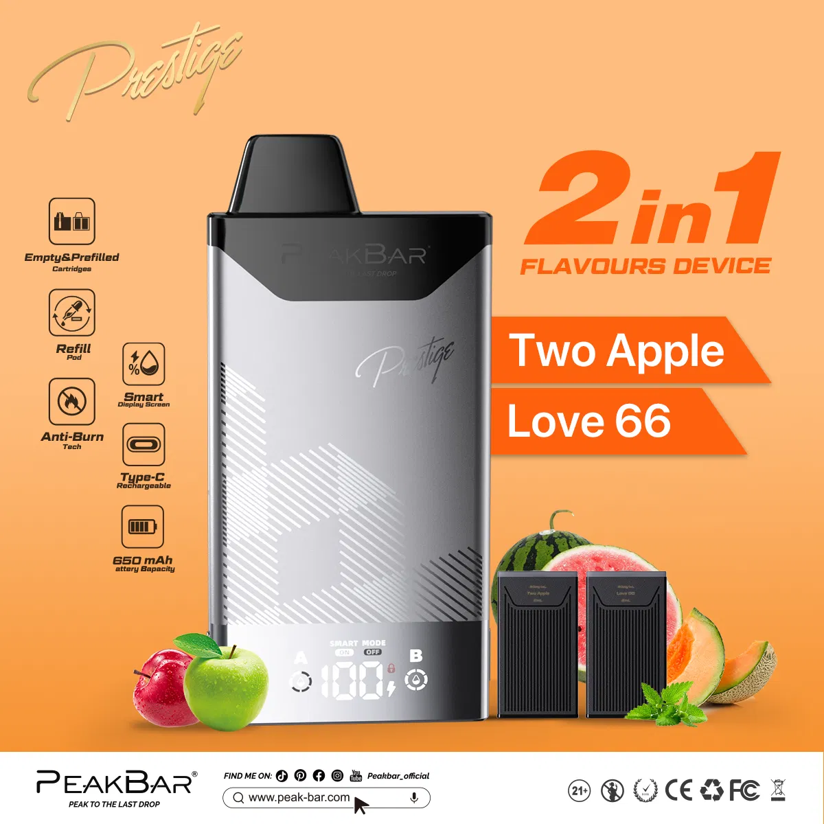 Premium Rechargeable Pod System with 4ml Empty Pod Capacity