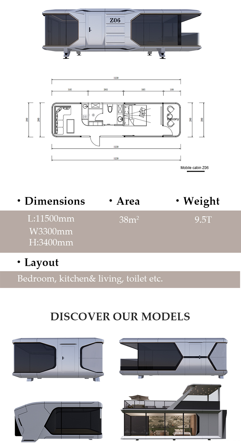 Fully Furnished Prefabricated Hotel Room Smart Home System Pre-Engineered Apple Pod Cabin Steel Sleeping Capsule for House Use