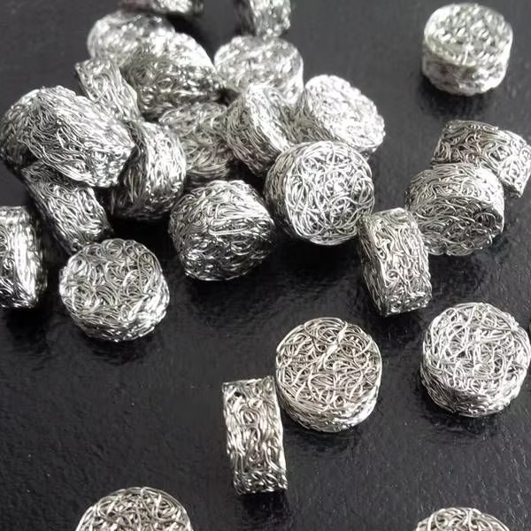 Custom Compressed Stainless Steel Knitted Wire Mesh Factory Manufactured Filter Meshes for Exhaust Systems