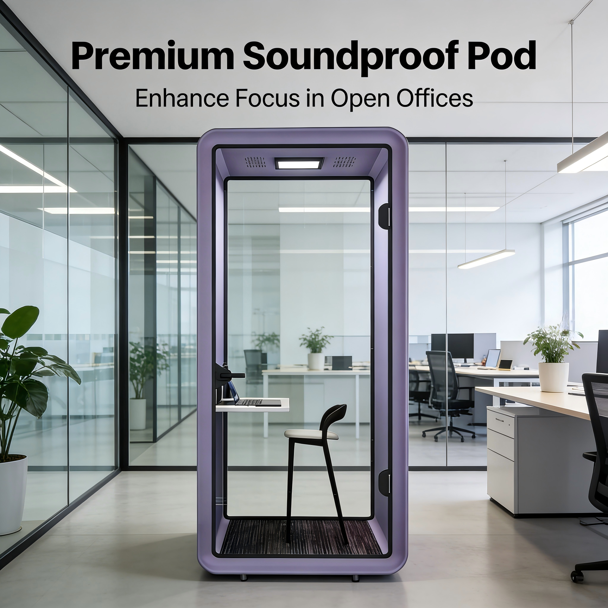 Portable Soundproof Office Pod Live Streaming Phone Booth Noise Reduction For Recording Studio Silent Negotiation Conference