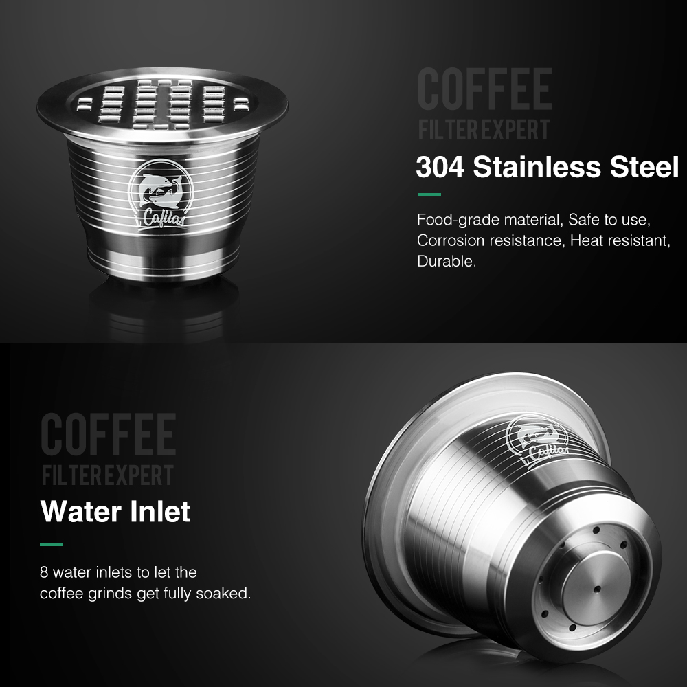 Reusable Refillable Metal Nespresso Stainless Steel Coffee Capsule