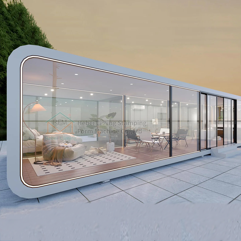 Compact Smart Features Apple Tiny House Solution Space Capsule Prefab Cabin Glamping Pod for Hotel Villa Shop Sandwich Panel