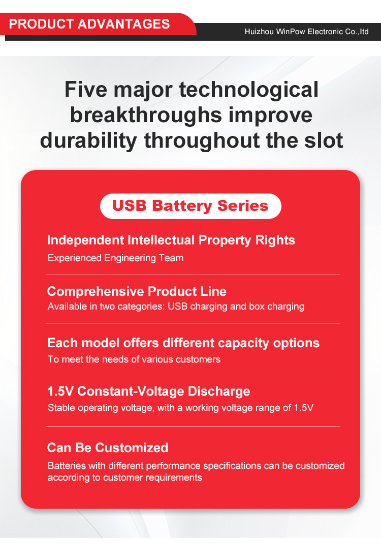 650mAh 3.7V Lithium Battery USB Type C Rechargeable for High-output Flashlights Drones Cameras and Electric Toothbrushes