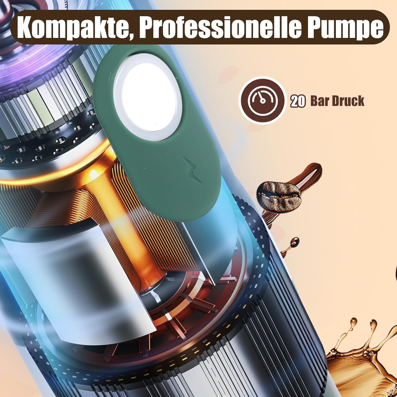 Portable French Battery &amp; USB Mini Stainless Steel Manual Espresso Pod Coffee Maker