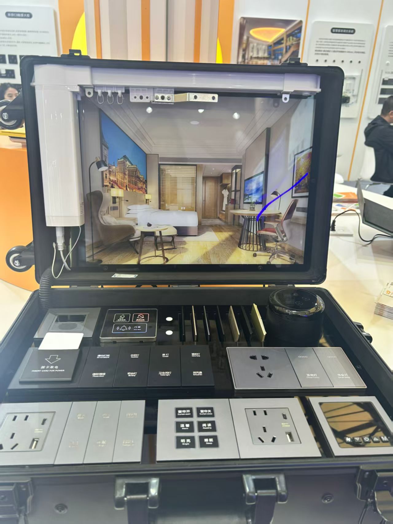 Tianlai Hotel Room Management System Showcase Tuya Smart Home Products Display Box