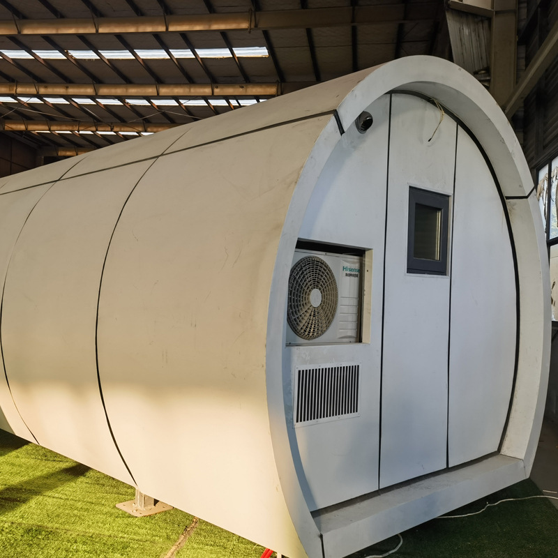 Mobile White Space Pod Cabin Glass Enclosed Waterproof Camping Shelter Outdoor Use