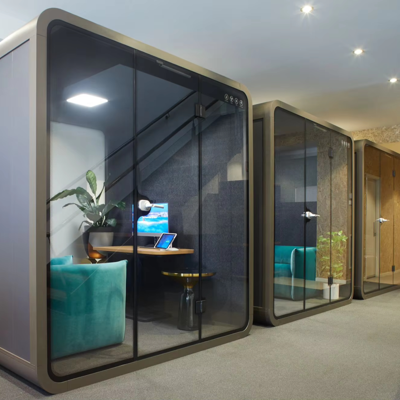 Waterproof Prefab Tiny Houses Pod Movable Accommodation Cabins Houses Meeting Phone Booth Work Pods