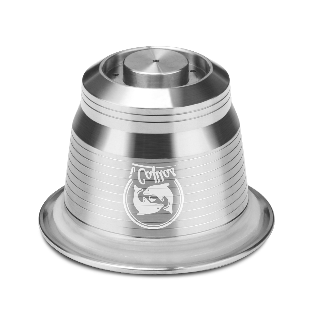 DropShipping Service Reusable Refillable Metal Nespreso-s Stainless Steel Coffee Capsule Coffee Pod with Brush and Scoop