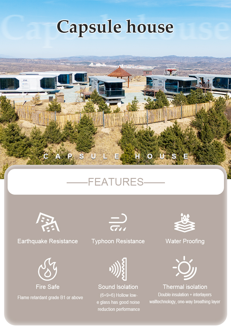Fully Furnished Prefabricated Hotel Room Smart Home System Pre-Engineered Apple Pod Cabin Steel Sleeping Capsule for House Use