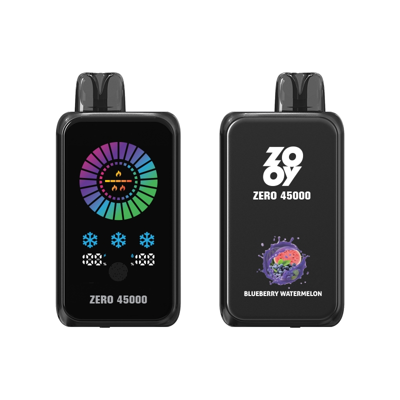 Zooy Zero 45000 Puffs Disposable Vape 1000mAh 40ml Screen Touch Screen Adjust Nicotine and Ice EU Warehouse Fast Shipping in Stock