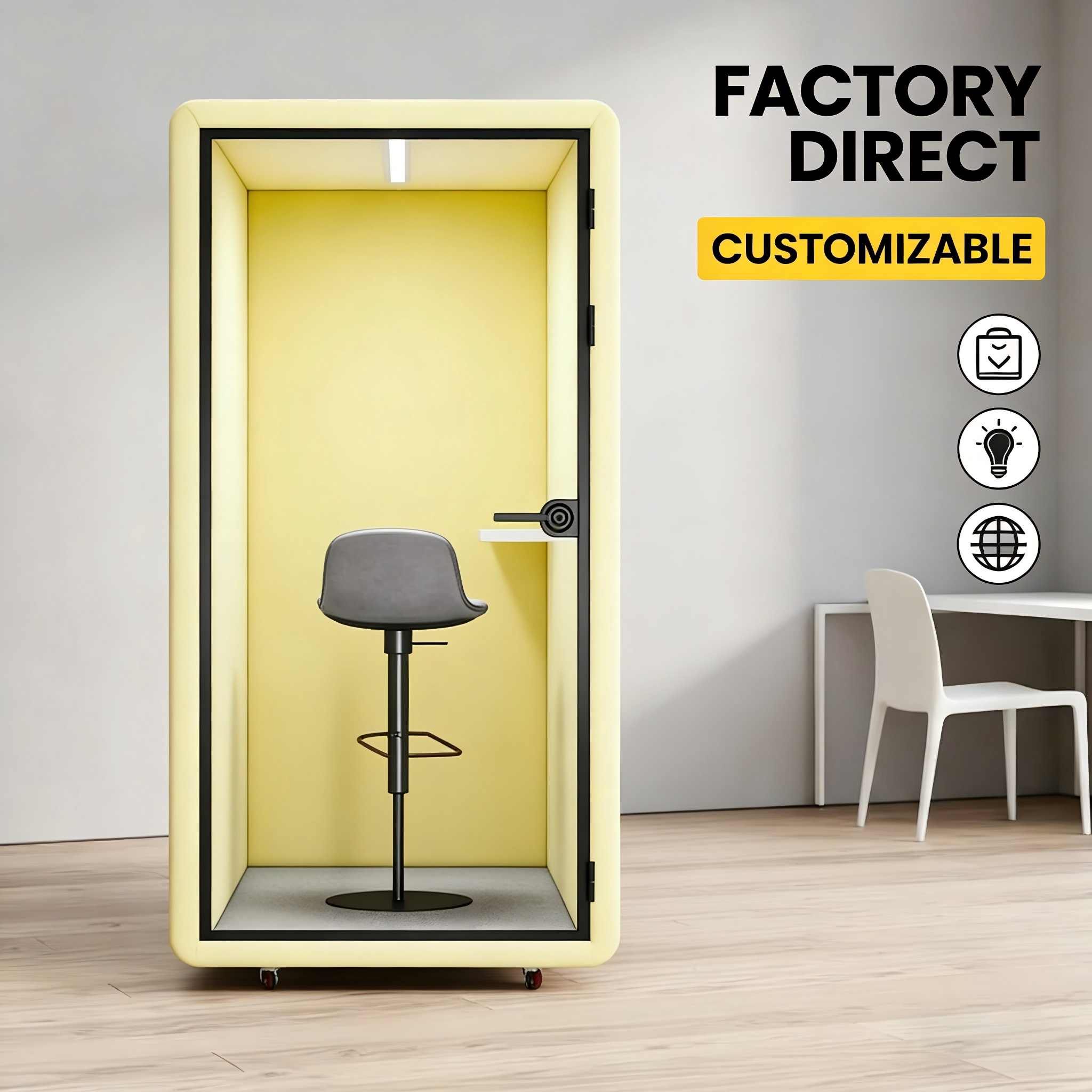 Acoustic Pod Soundproof Office Booth Office Pod For Office For Startup Workspace Video Conference Noise Cancelling Portable Pod