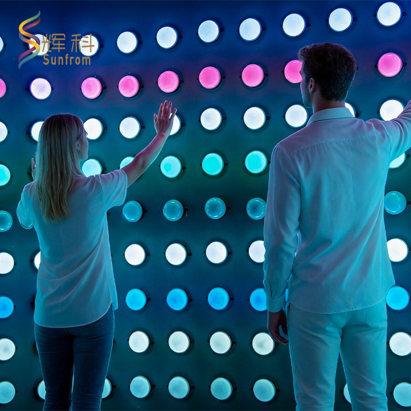 Indoor Team Building Indoor Time-Limited Hand-Eye Led Light Button Activate Push for Party Room Play Arena Button Active Game