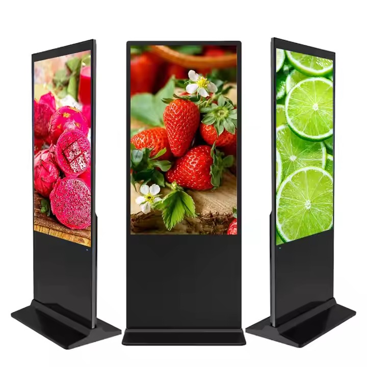 Indoor Interactive Kiosk Touch Screen Vertical Display Digital Signage Floor Stand For Elevator Advertising Text Display