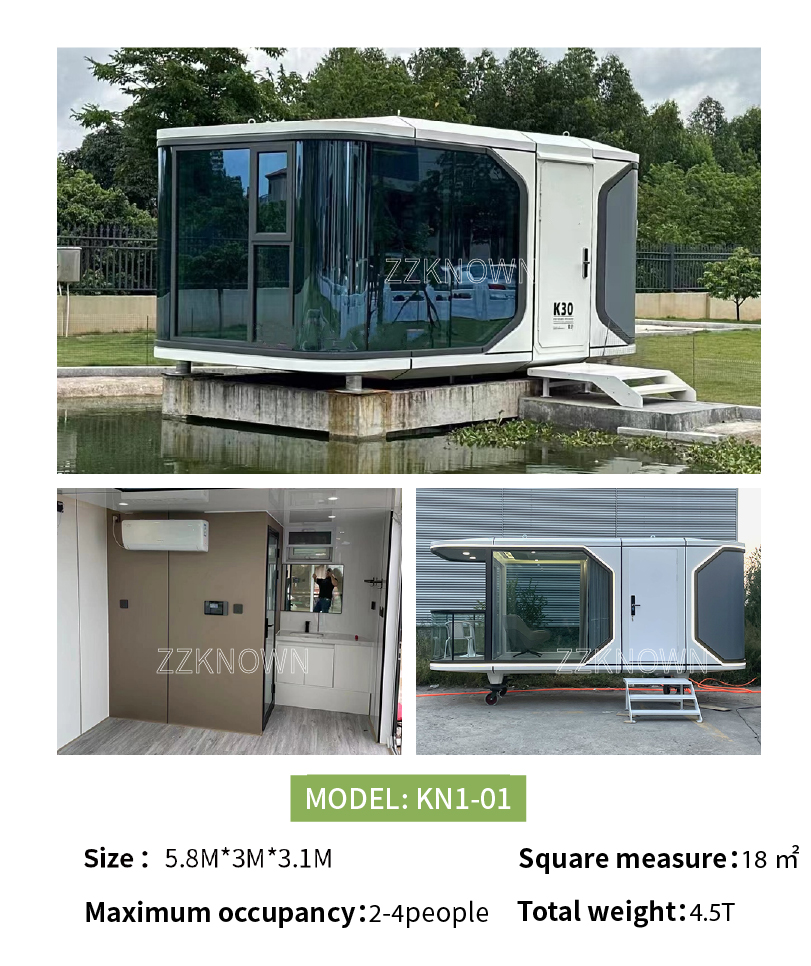 Custom Space Capsule Modular Housing Smart Pod Autonomous Cabin Movable Shelter for Scenic Area Hospitality Development