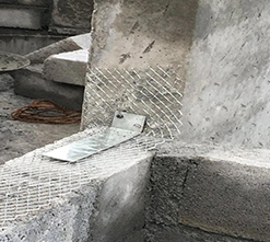 Galvanized Brick Mesh Detail