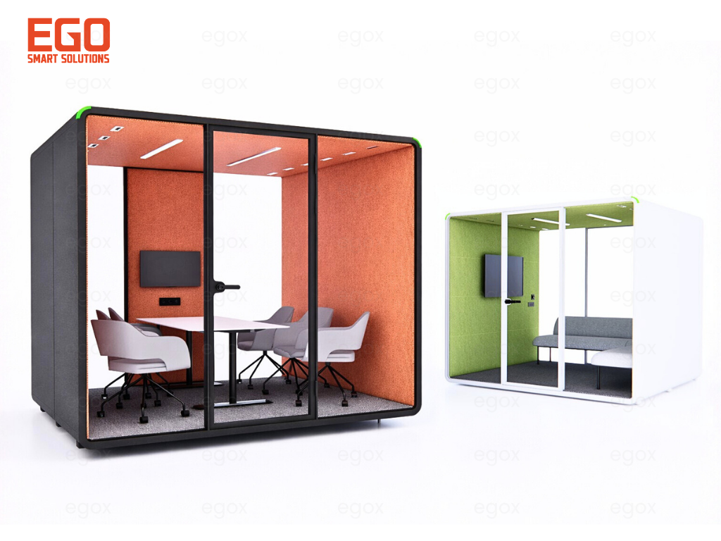 Premium 6 People Enclosed Smart Privacy Pod X6 Ergonomic Widened Indoor Silent Collaborative Business Meeting Office Cabin