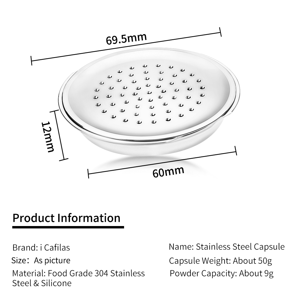 Reusable Stainless Steel Coffee Capsule Senseo System Coffee Machine Eco-friendly Refillable Pods 3.5g Capacity Multifunction