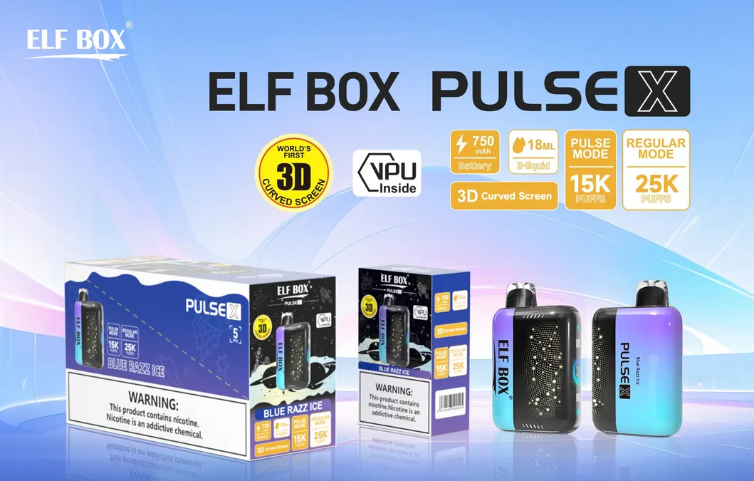 Eco-Friendly Grape Ice Flavor E-Cigarette Disposable Vapes Elf Box Pulse X 25000 Puffs Vape
