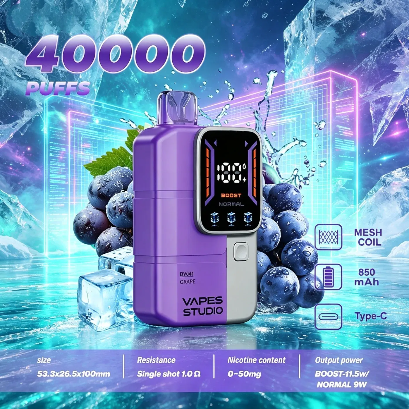 Customized 0% Vapes Disposable 0 Nic Zero No Pen Nicotine Free Vape