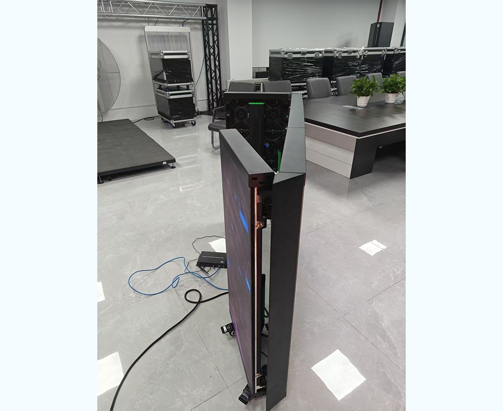 LED Foldable DJ Booth Display Portable Wheeled High Bright Screen For Music Festivals Bars Interactive Stage Digital Signage