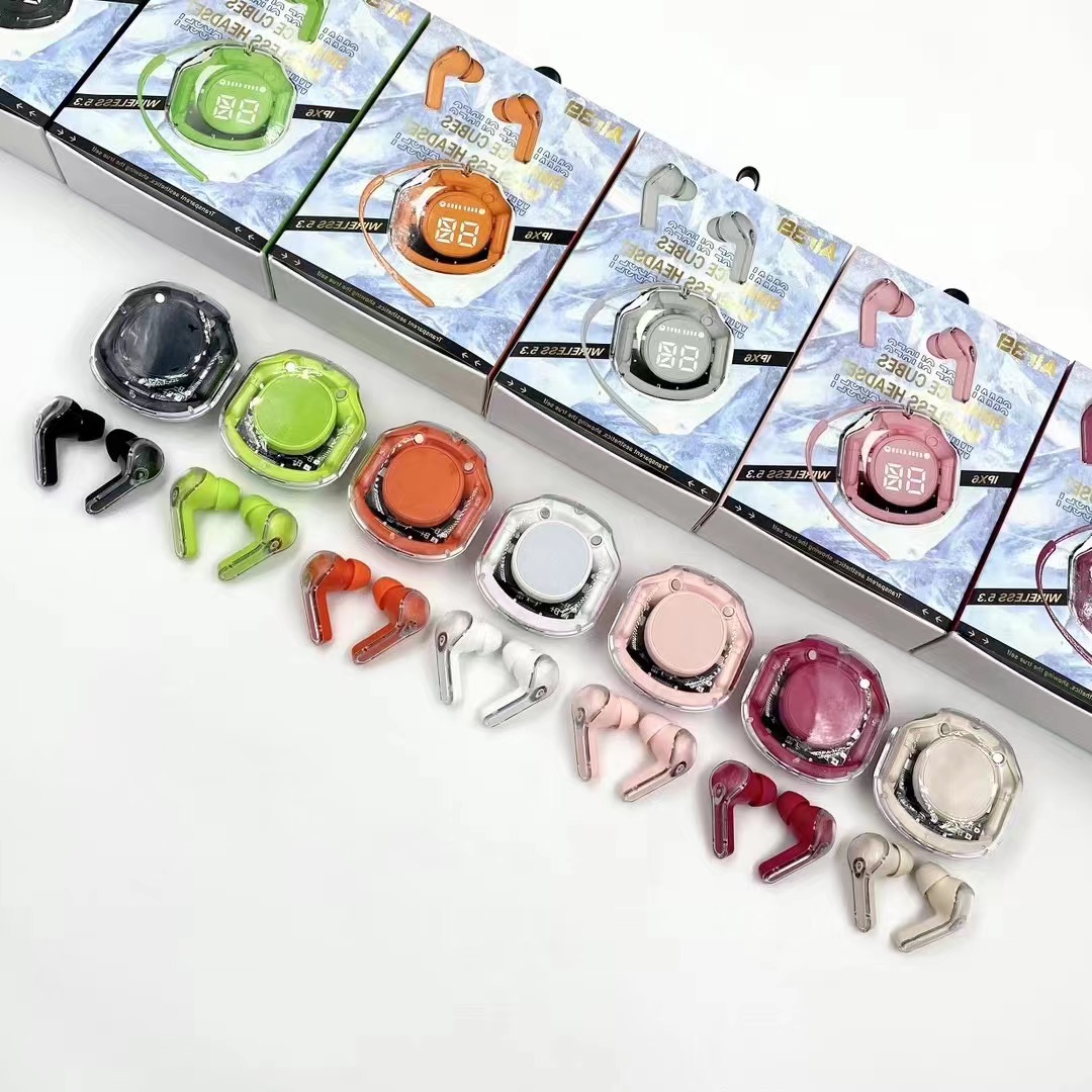 Newest Transparent Design Air39 Wireless Mini Earphones Pods Bt V5.3 Sports Waterproof Wireless Headset for Mobile Phones