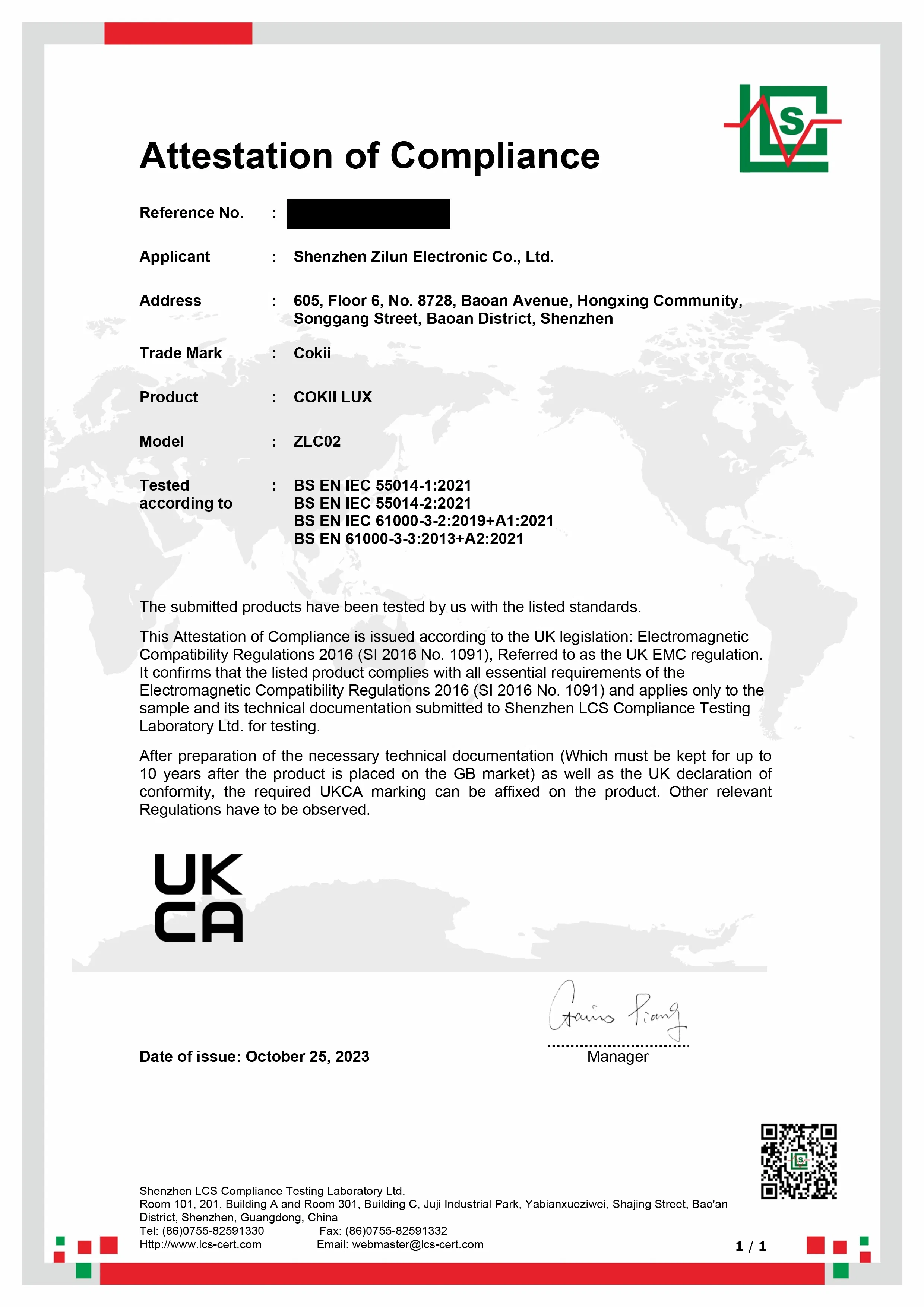 TPD Certificate