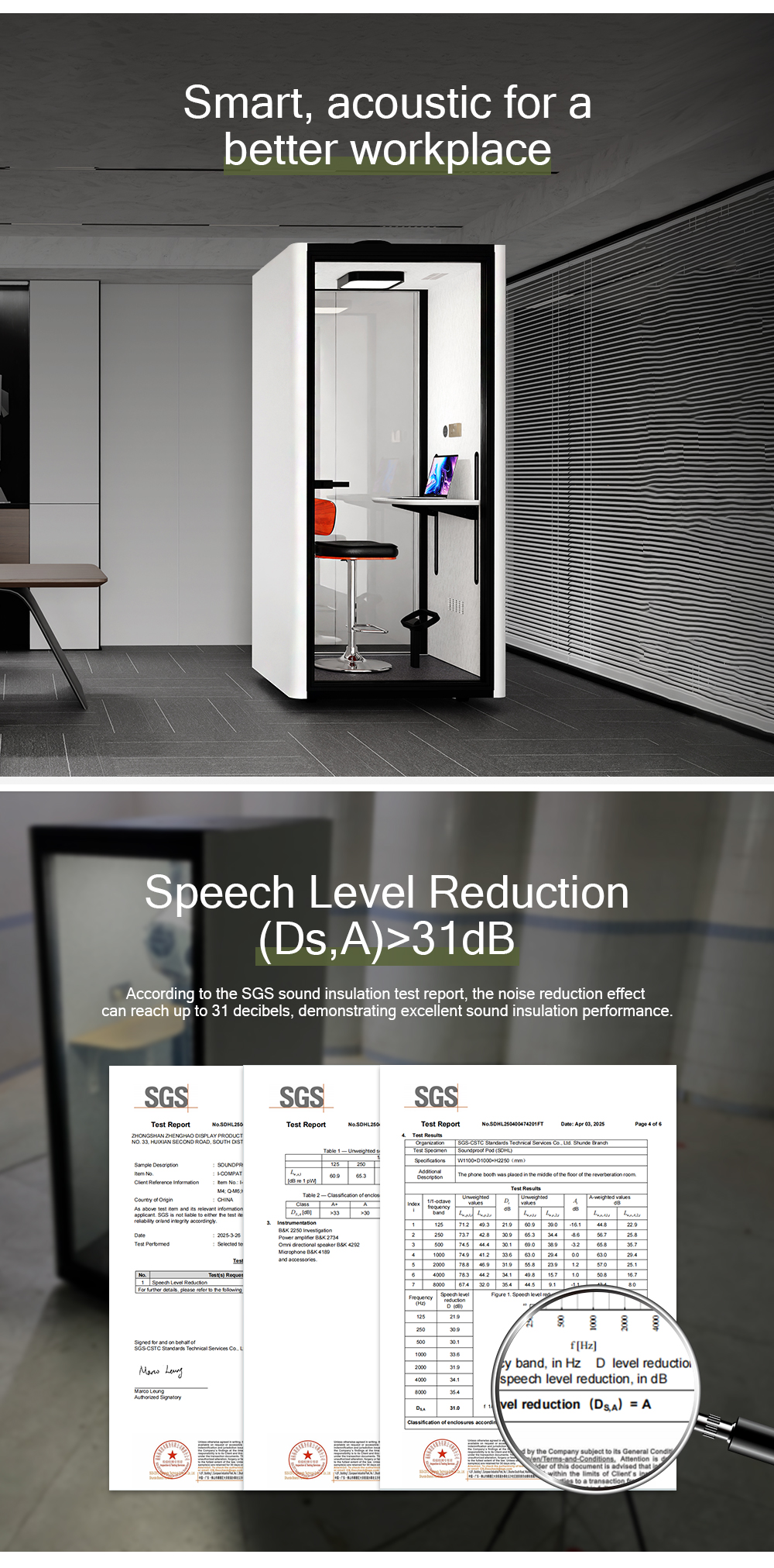 Custom Acoustic Solutions Recording Private Portable Office Soundproof Pods for Home