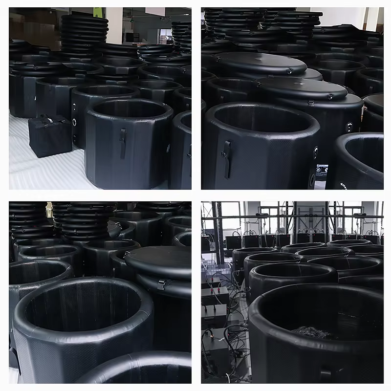 Recovery Bathtub Pod Inflatable PVC Cold Plunge Shower Ice Bath Tub with Drop Stitch Cover Portable