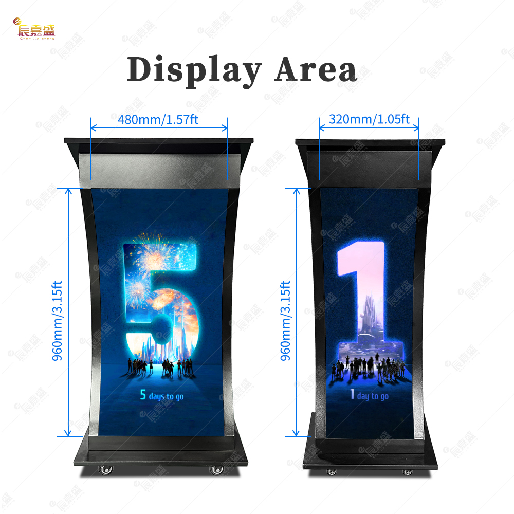 Full Color HD Tabletop TV Gob Mobile Portable Smart Lectern Digital Podium with LED Screen Display for Conference Classroom