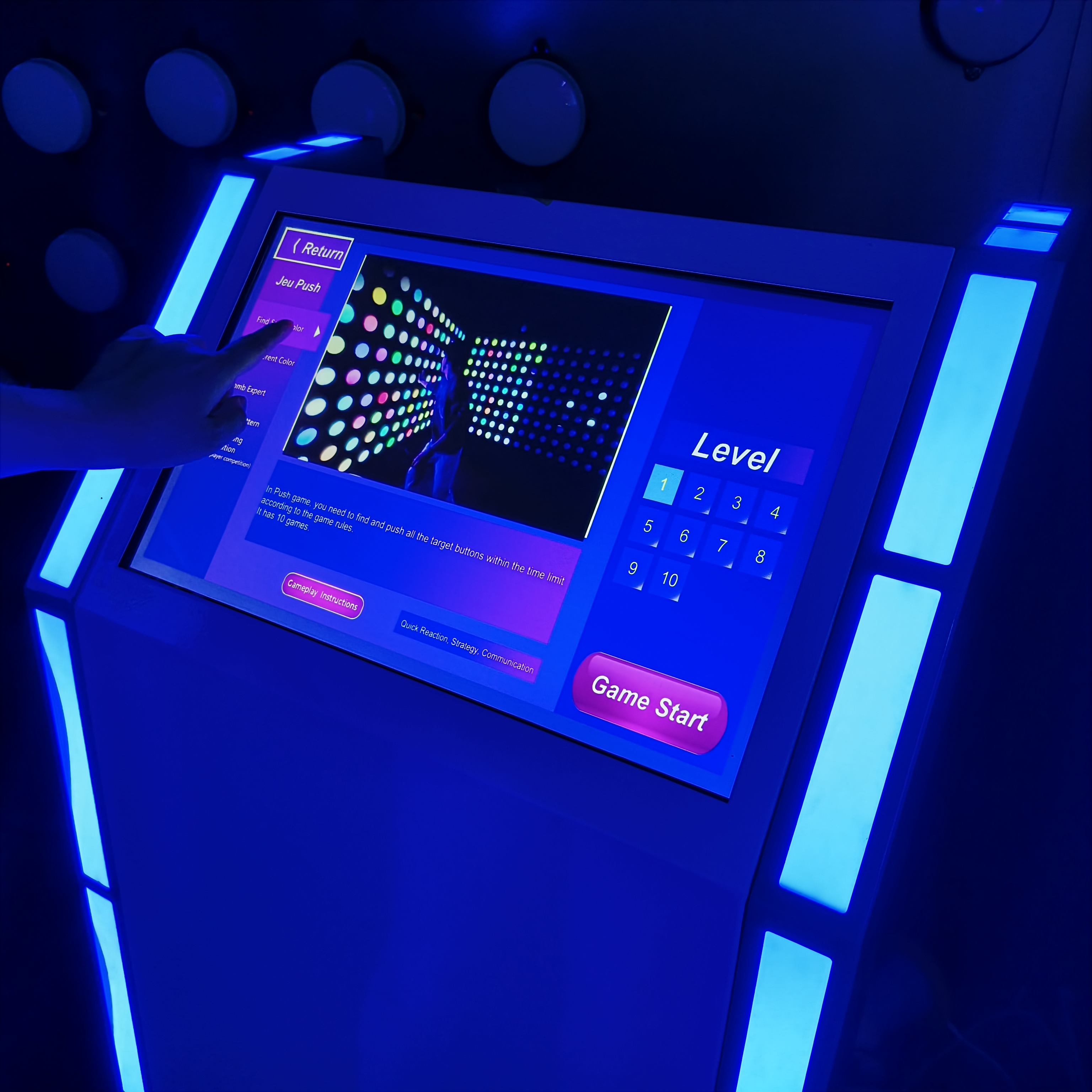 Interactive Indoor Active Team Building Game Room with Push LED Activate Buttons Sports &amp; Entertainment Product